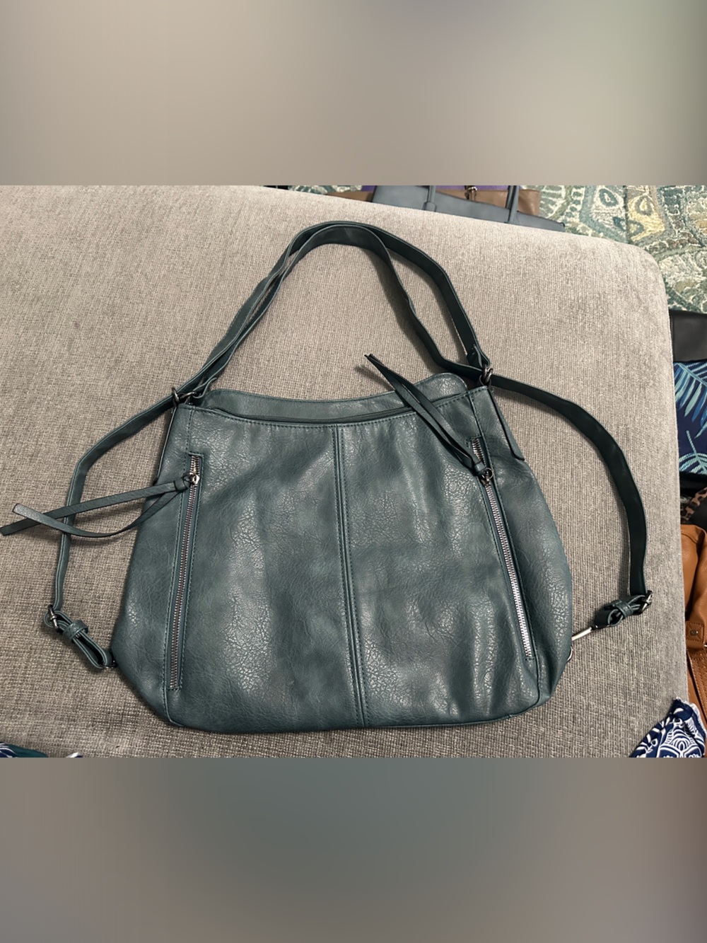 Everyday Teal Crossbody Tote Bag - Women's Shoulder Bag
